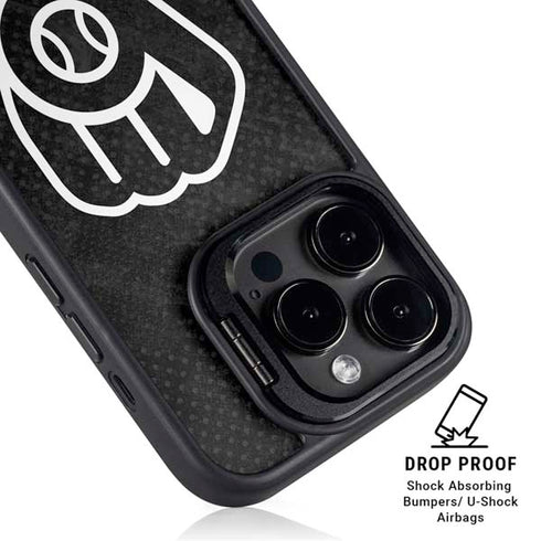 MLB Milwaukee Brewers Dark Wash iPhone 14 Pro Kickstand Case